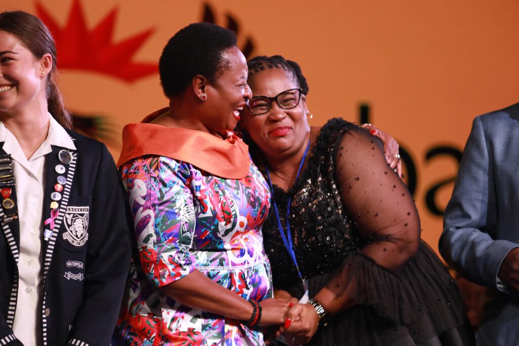 Celebrations are high as Dr Reginah Mhaule, celebrates.