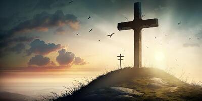 the-faith-cross-on-the-hill-with-ai-generated-free-photo